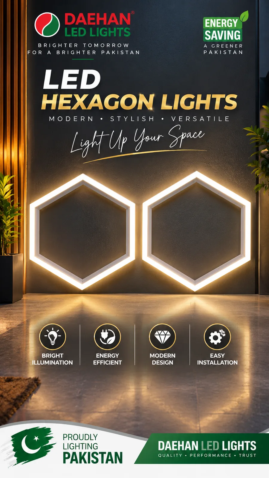 LED Hexagon Frame Light - Image 3